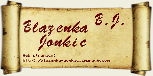 Blaženka Jonkić vizit kartica